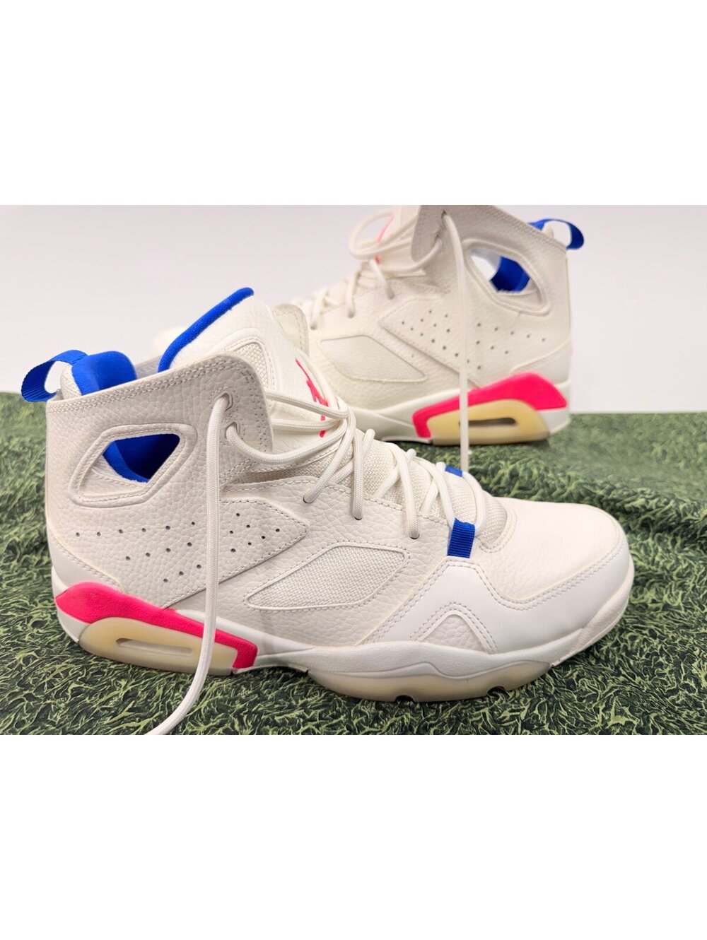 Nike Air Jordan Flightclub '91 Men's Size 10 Color Sail/Pink/Blue 555475-125